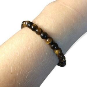 Tiger’s Eye 6mm Crystal Bead Metaphysical Healing Stretch Bracelet 7.5”